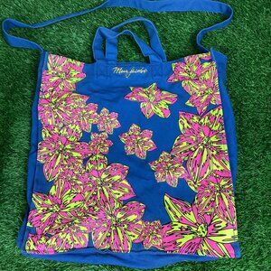 Marc Jacobs Floral Tote Bag Blue Floral Tropical